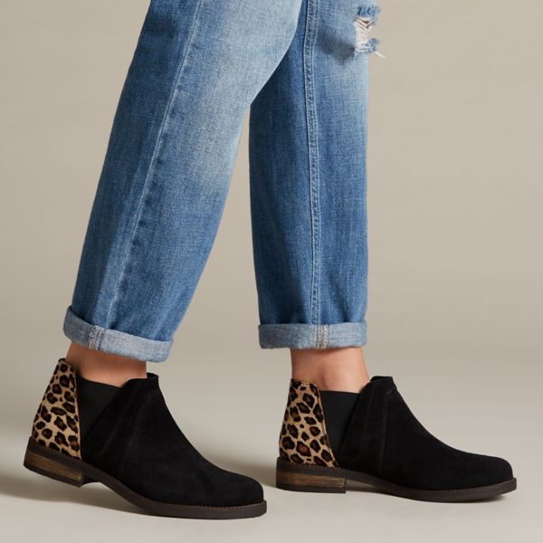 Clarks Womens Demi Beat Ankle Boots Leopard | UK-6742108